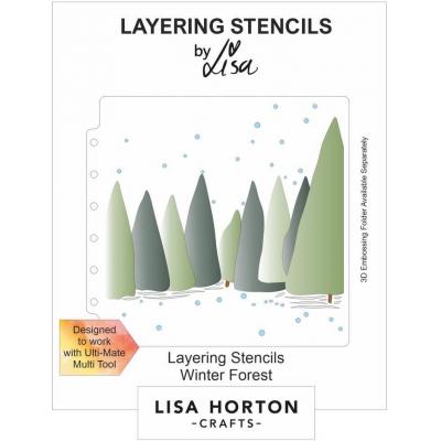 Lisa Horton Crafts Layering Stencils - Winter Forest